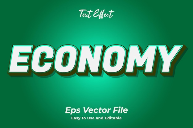 Text effect economy editable and easy to use premium vector