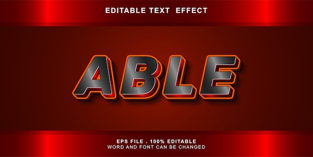 Text effect editable able