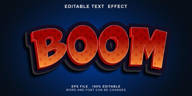 Text effect editable boom