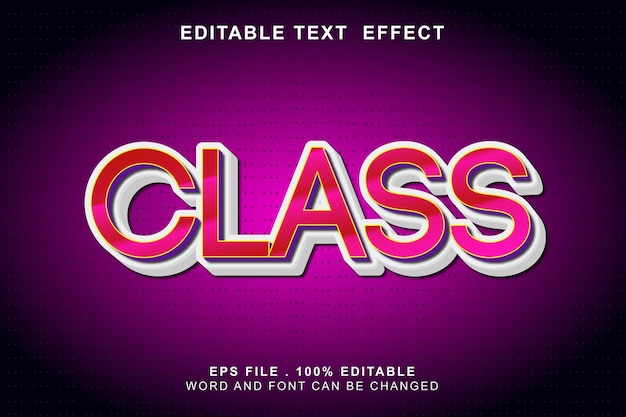 Text effect editable class