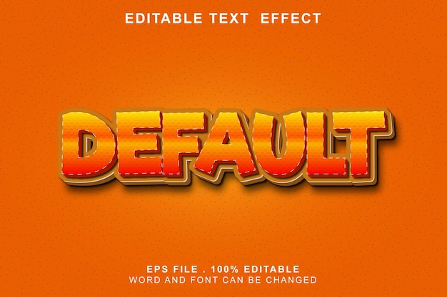 Vector text effect editable default