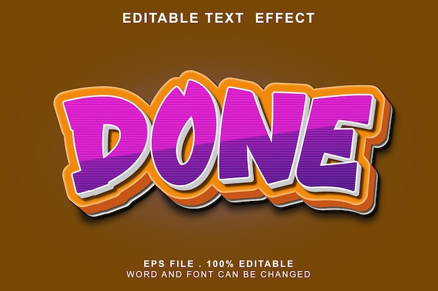 Text effect editable done