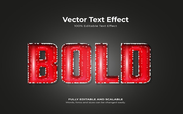 Vector text effect editable elegant bold text style