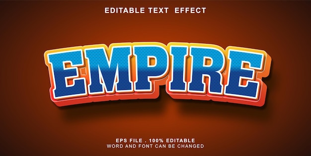 Text effect editable empire