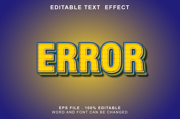 Vector text effect editable error