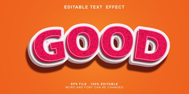 Text effect editable good