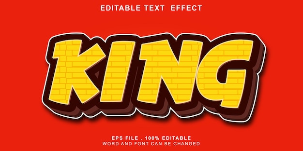 Text effect editable king