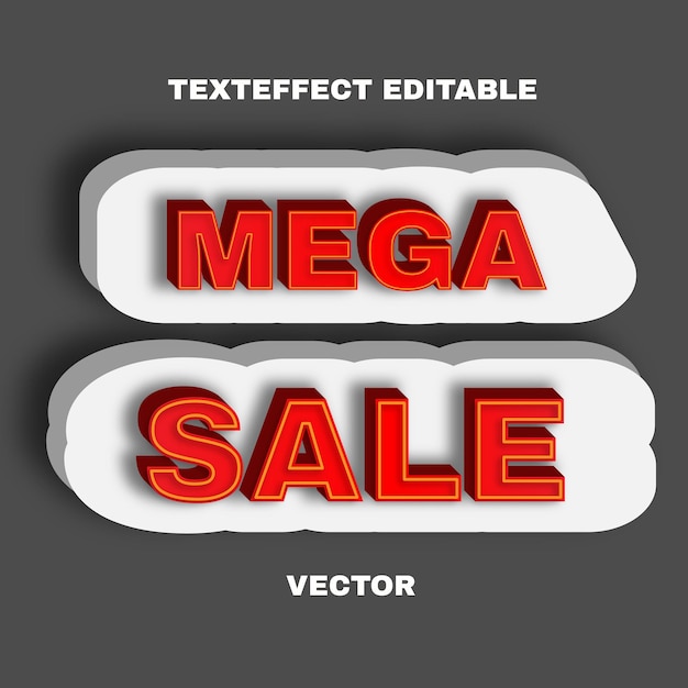 text effect editable mega sale