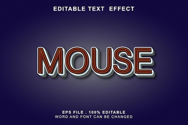 Mouse modificabile con effetto testo