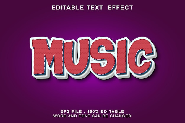 text effect editable music