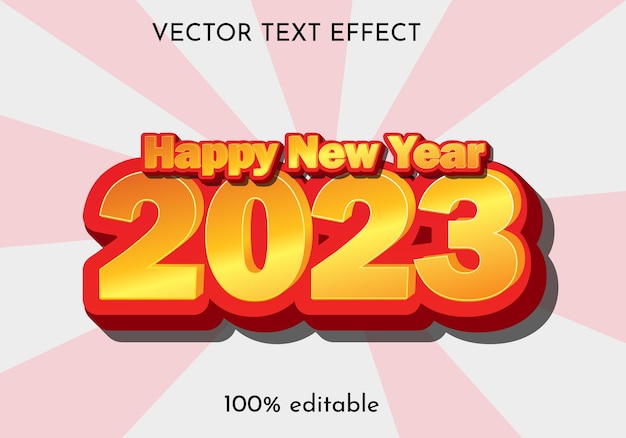 テキスト効果編集可能な新年2023