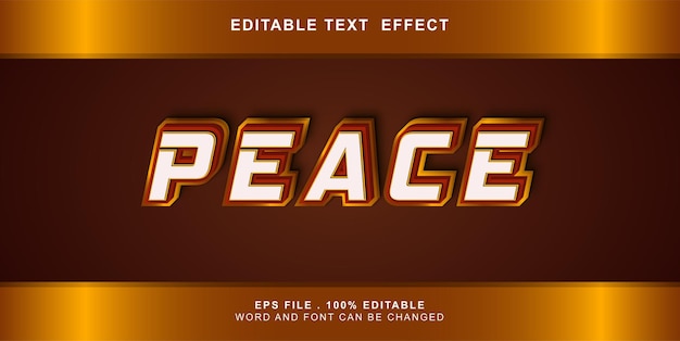 Text effect editable peace