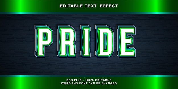 text effect editable pride