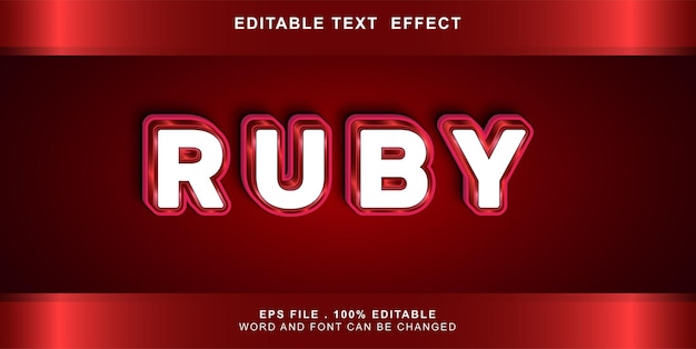 Text effect editable ruby