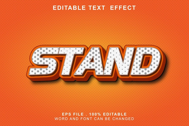text effect editable stand