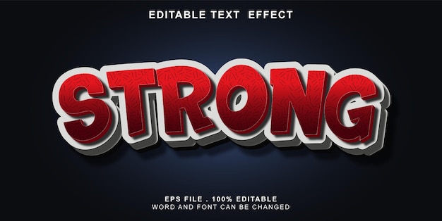 Text effect editable strong