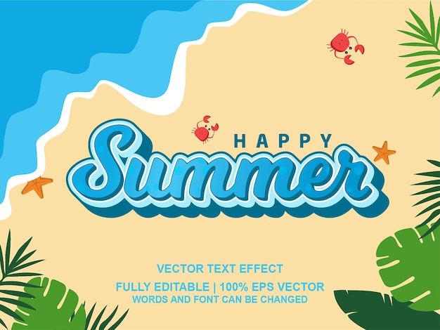 Text Effect Editable Summer