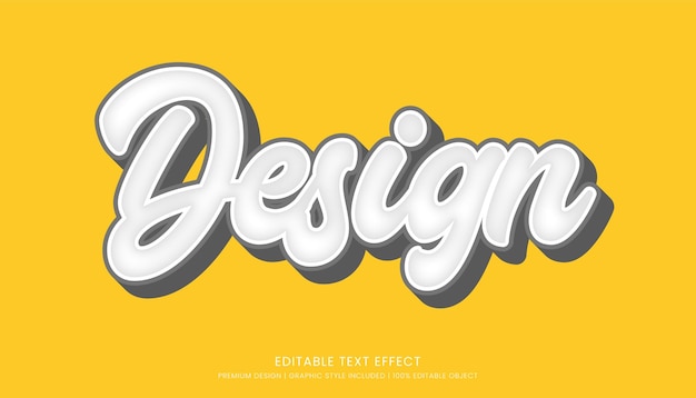 text effect editable template vector design 3d bold style