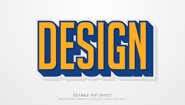Text effect editable template vector design 3d bold style