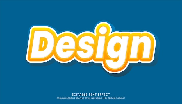 Text effect editable template vector design 3d bold style