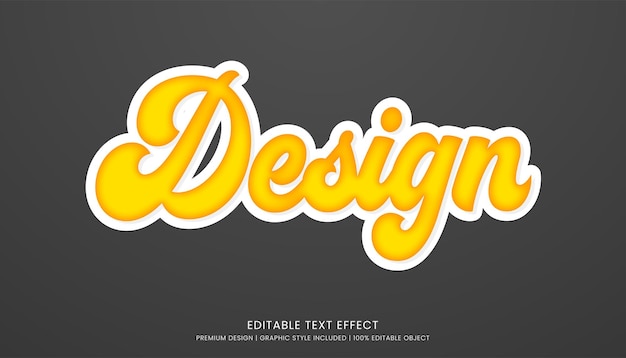 text effect editable template vector design 3d bold style