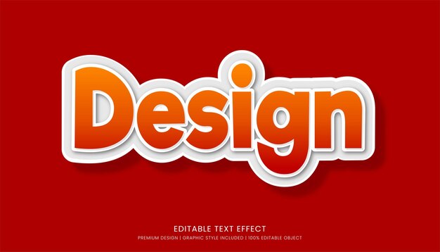 text effect editable template vector design 3d bold style