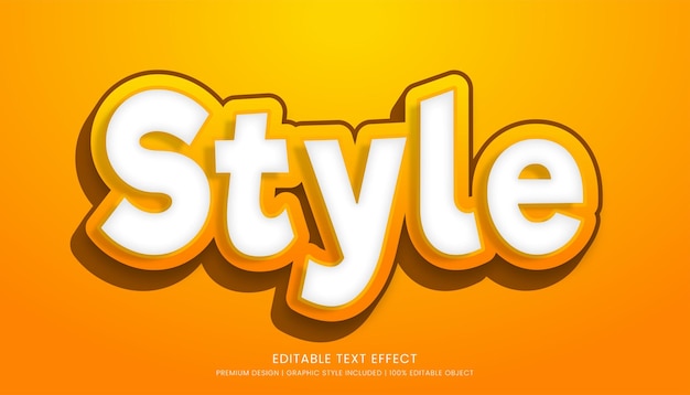 text effect editable vector design template bold and abstract style use for business logo and brand