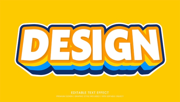 text effect editable vector design template bold and abstract style use for business logo and brand