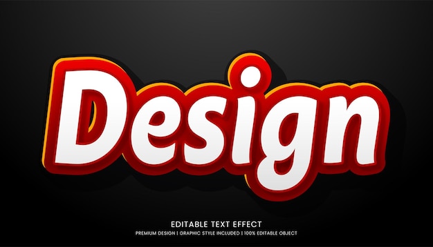 text effect editable vector design template bold and abstract style use for business logo and brand