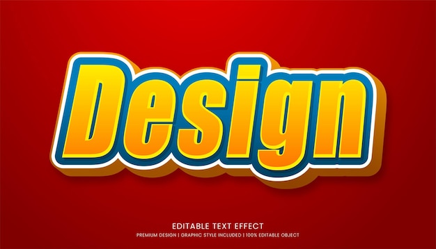 text effect editable vector design template bold and abstract style use for business logo and brand