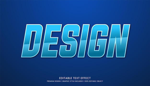 text effect editable vector design template bold and abstract style use for business logo and brand