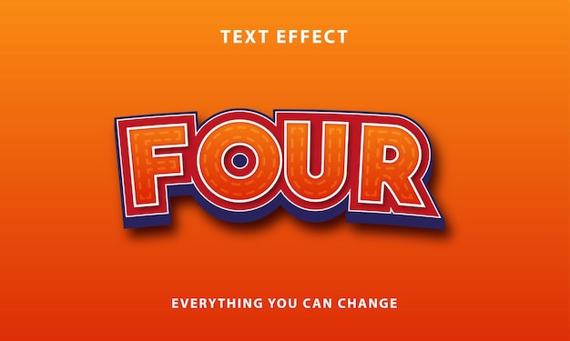 Text effect editable