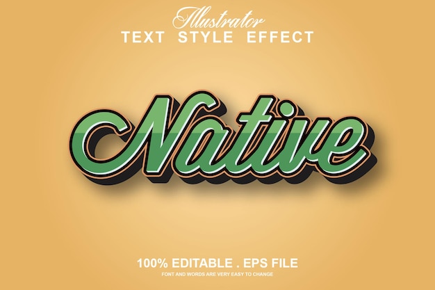 Text effect editable