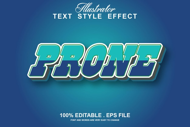 Text effect editable