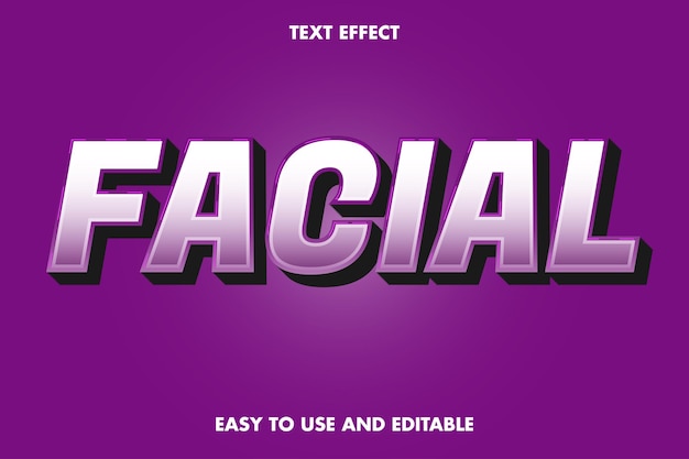 Text effect - facial. editable