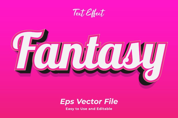 text effect fantasy simple to use and edit high quality vector