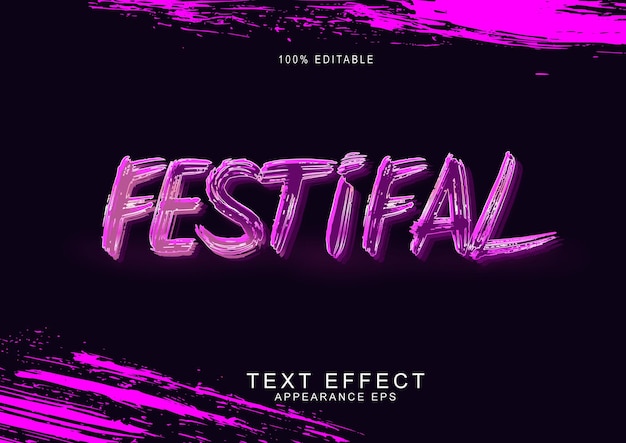 text effect festival brush purple