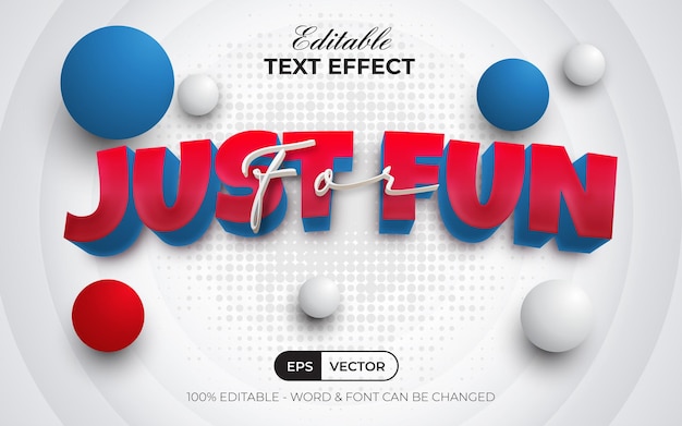 Text effect fun style Editable text effect