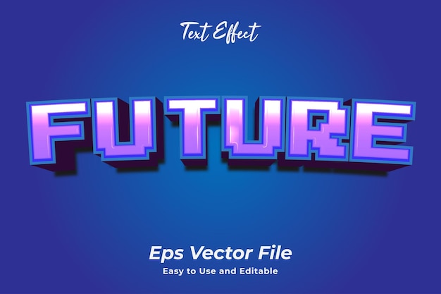 Text effect future editable and easy to use premium vector