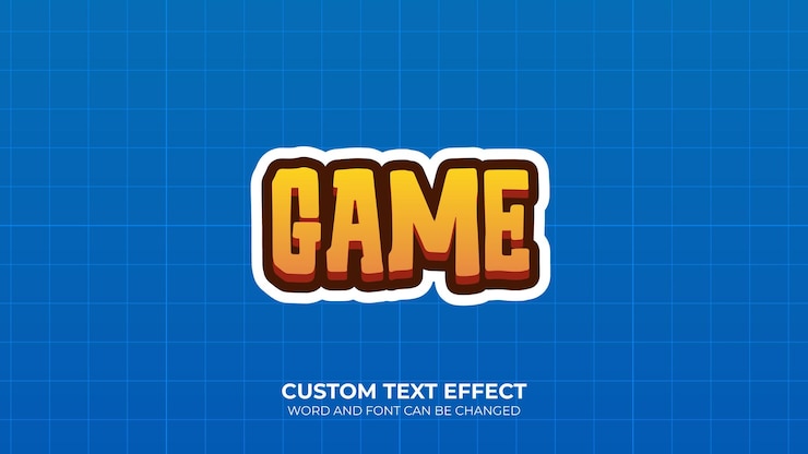 Vector 텍스트 효과 game