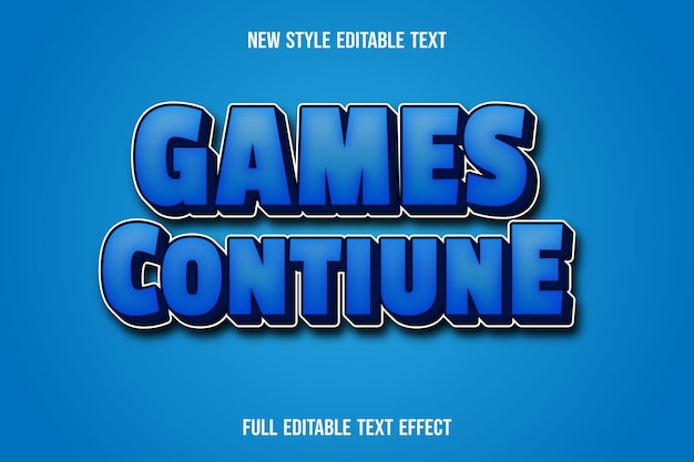 Игры с текстовыми эффектами продолжаются с синим и черным градиентом