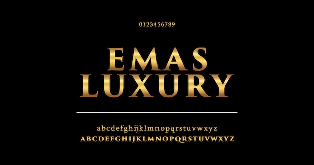 Vector text effect gold color