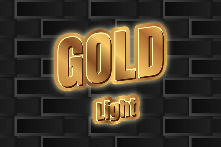 Vector text effect gold editable
