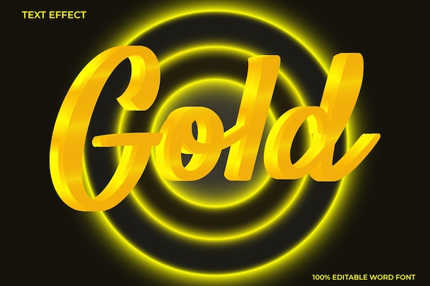 text effect gold