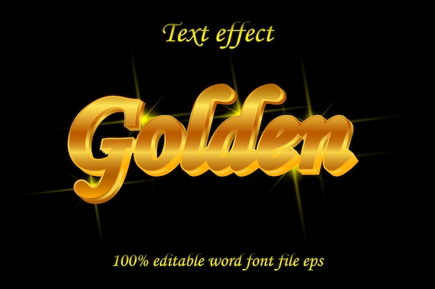 text effect golden