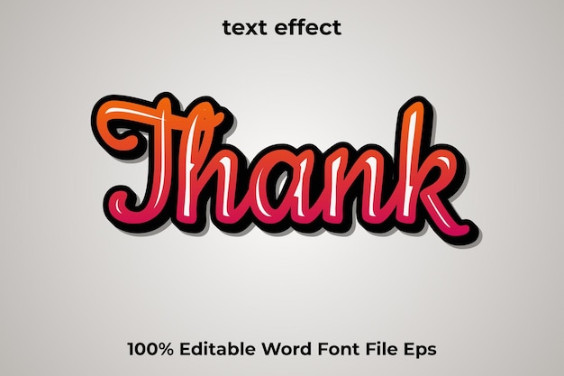 text effect gradient thank