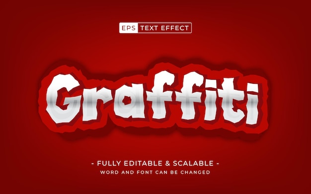 Vettore effetto di testo graffiti 3d street font style