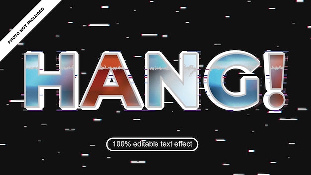 Text effect hang text shadow design