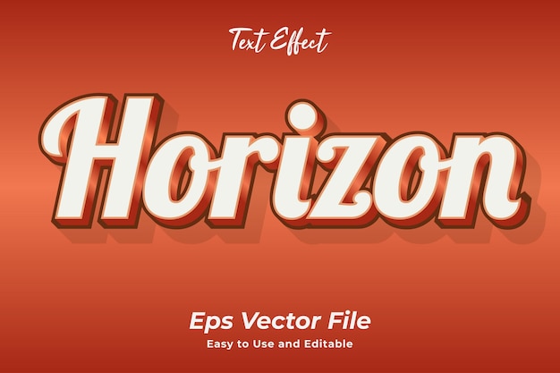 text effect horizon editable