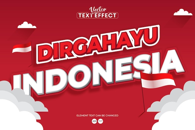 Text effect indonesia